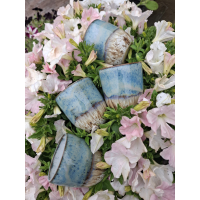 Set van 4 kopjes blauw