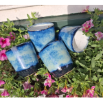 Set van 4 kopjes zwart blauw