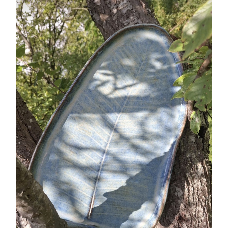 Groot borrelbord met blad afdruk