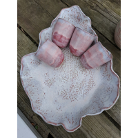 Grote schaal blad roze