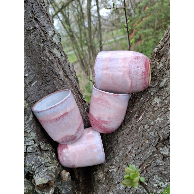 Set van 4 kopjes roze