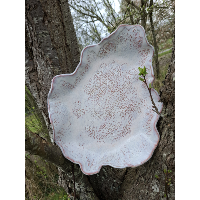 Grote schaal blad roze