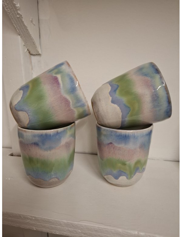 Set van 4 kopjes pastel